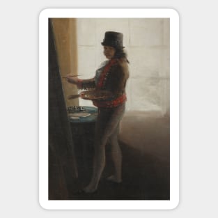 Self-Portrait at the Easel by Francisco Goya Sticker